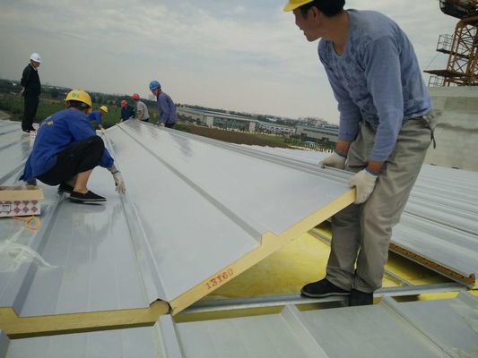 Πίνακα οροφής 100mm PU γυάλινου μαλλιού με προσαρμόσιμο μήκος και δομή