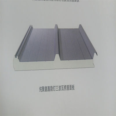 50/100/150/200mm PU/PU Rock Wool/PU Glass Wool Απομονωμένο υδατοασφαλές Πίνακα οροφής PU