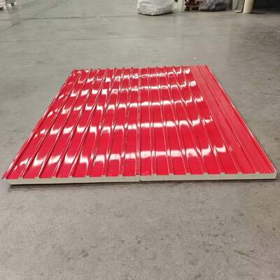 Διακοσμητικά σάντουιτς πυρίμαχα πάνελ οροφής Εξωτερικά μεταλλικά πάνελ επένδυσης οροφής Πάνελ σάντουιτς μεγάλου τοίχου